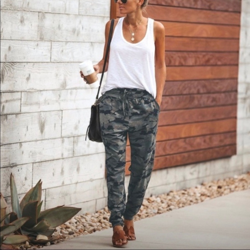 Camo Army Green Joggers